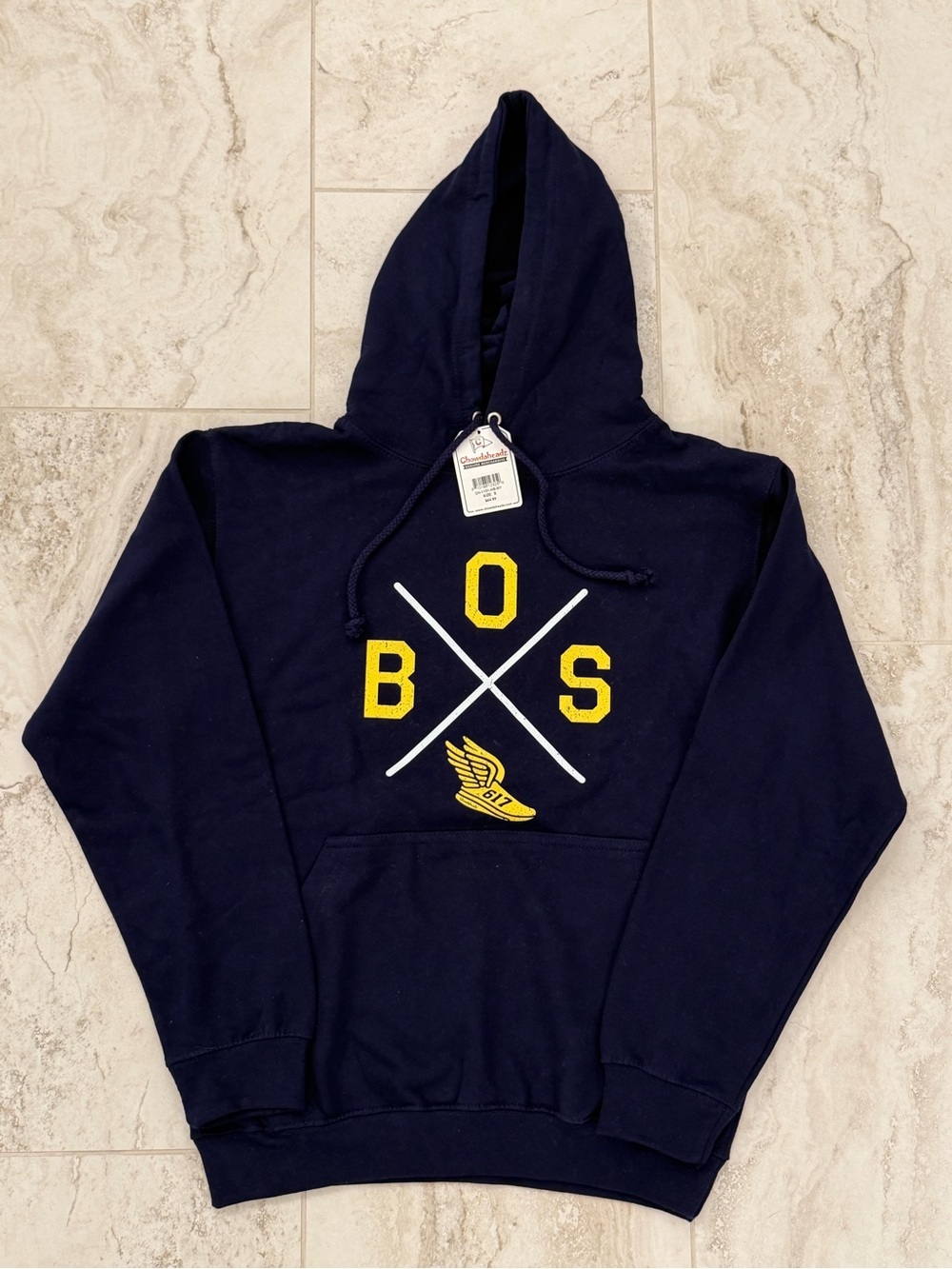 Chowdaheadz Navy BOS Graphic Pullover Hoodie